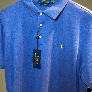 Ralph Lauren Heather Blue Polo Shirt for Men